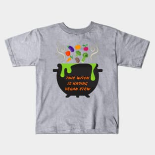 Funny Halloween Vegan Witch Stew Kids T-Shirt